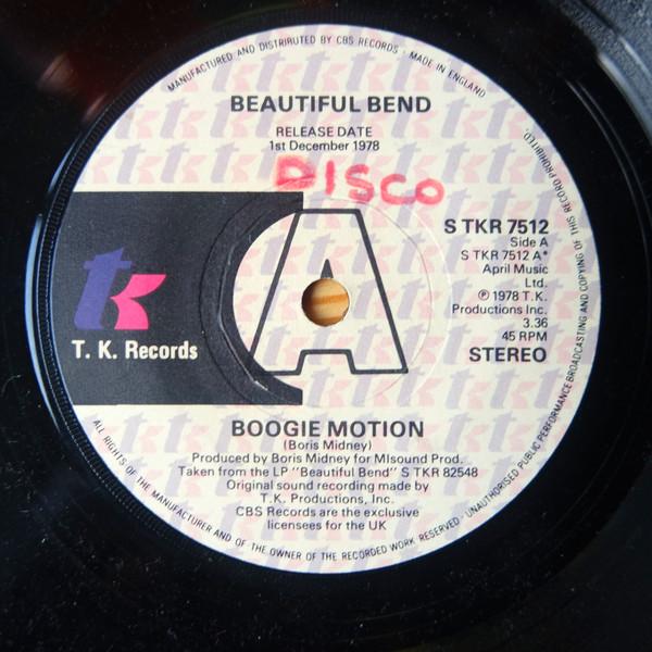 7-дюймовая пластинка КРАСИВЫЙ ИЗГИБ - Boogie Motion / Make That Feeling C STKR7512PROMO T.K. Пластинки 1978 UK Соул/Фанк Б/У