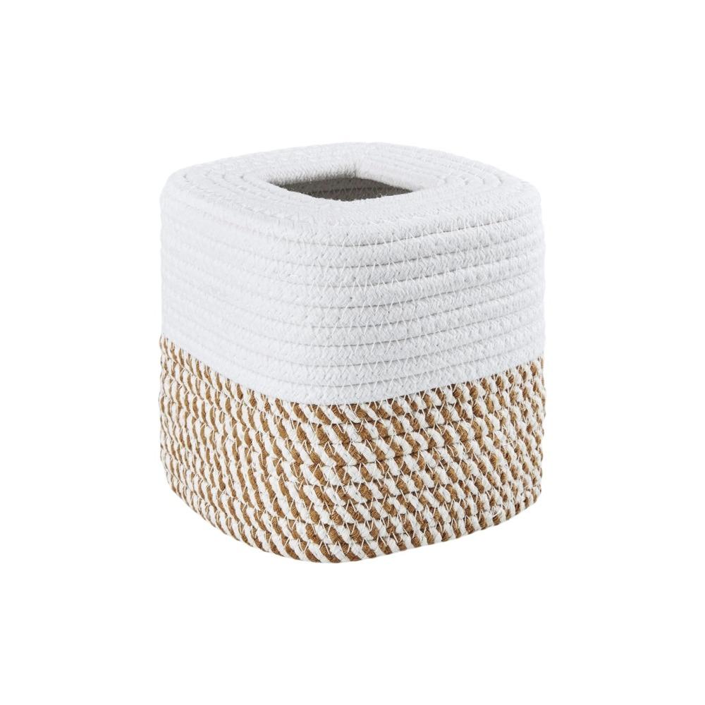 Hand-woven Minimalist Tissue Box Cotton Thread Napkin Storage Box Toilet Paper Box Office