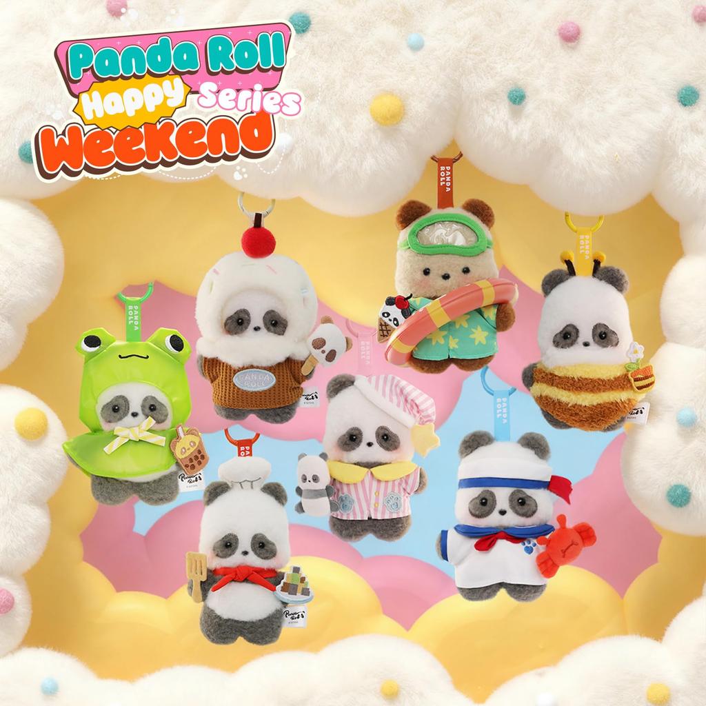 52TOYS BLINDBOX PANDAROLL Серия Счастливые Выходные Плюшевая Фигурка-Сюрприз Гхачапон Коллекционная Идеально для Новогодних Подарков Игрушка, Предварительно Окрашенная,