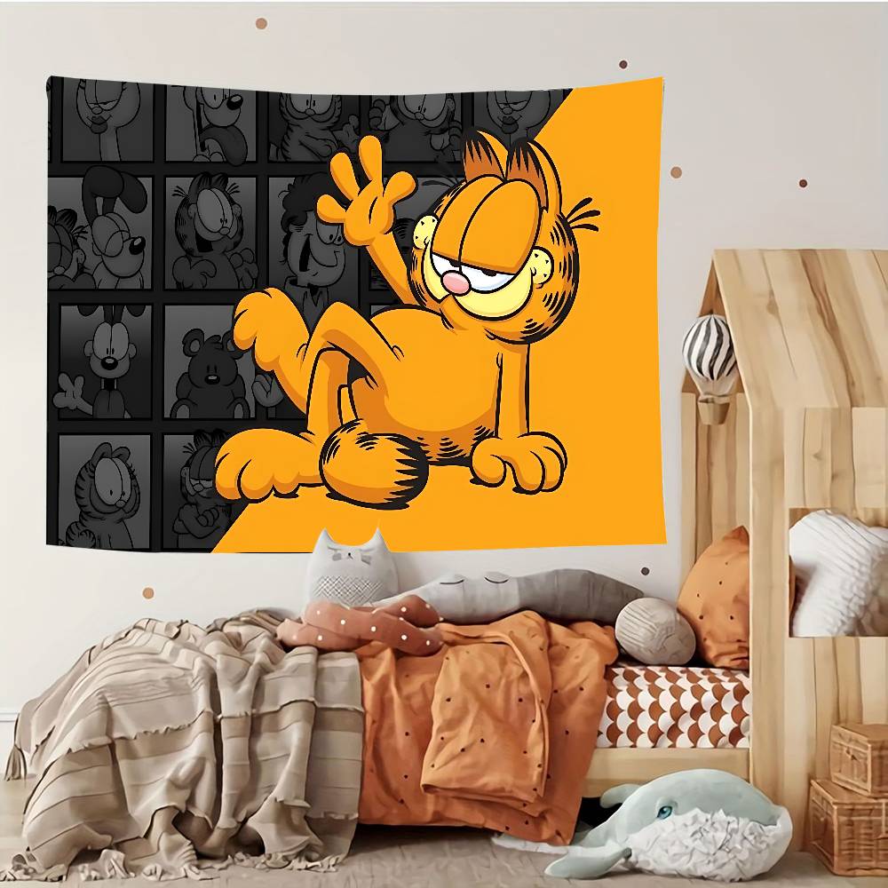 Cute CatGGarfieldsBackdrop Tapestry Customizable Tapestries Of Various Styleswall Hangings Celebrity Photo Printing