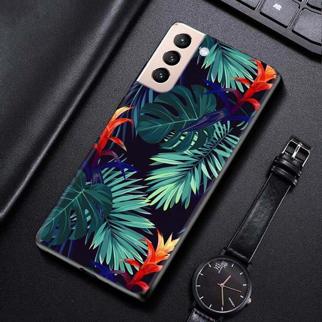 Чехол для Samsung Galaxy S21 S20 S10 S9 S8 Plus Ultra 5g S10lite S10e S7edge S20 S21 Fe, винтажный чехол с банановым листом и цветком