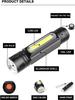 High Lumen LED Flashlight USB Rechargeable Flashlights Portable Outdoor Long Range Emergency Light Torch with Side Lights