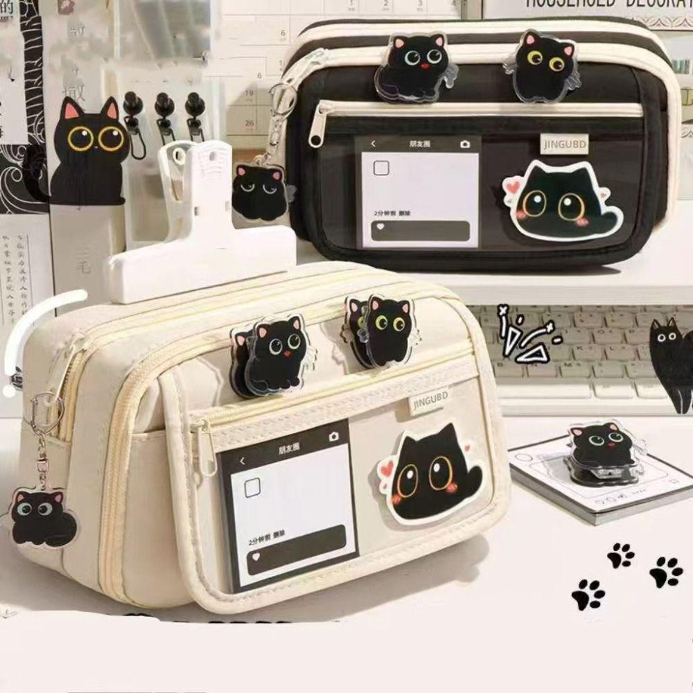 Large Capacity Pencil Case Transparent Pencil Box High Quality Stationery Organizer School Office