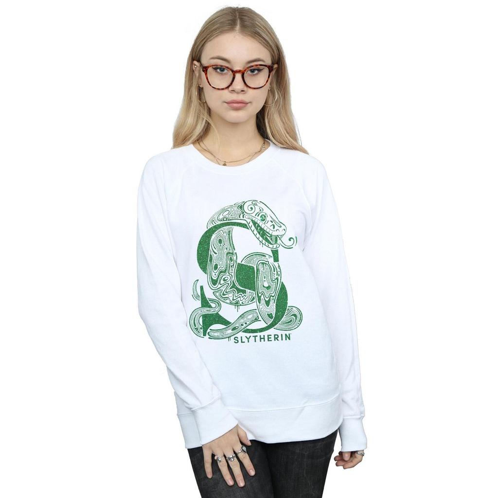 HARRY POTTER Womens/Ladies Slytherin Glitter Sweatshirt