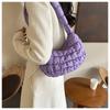 Women Soild Color Crossbody Bag Quilted Pleated Cloud Bubbles Shoulder Bag Handbags