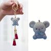 Elegant Charm Lovely Koala Keychain with Resin Flocking for Students and Collectors of Animal Themed Accessories