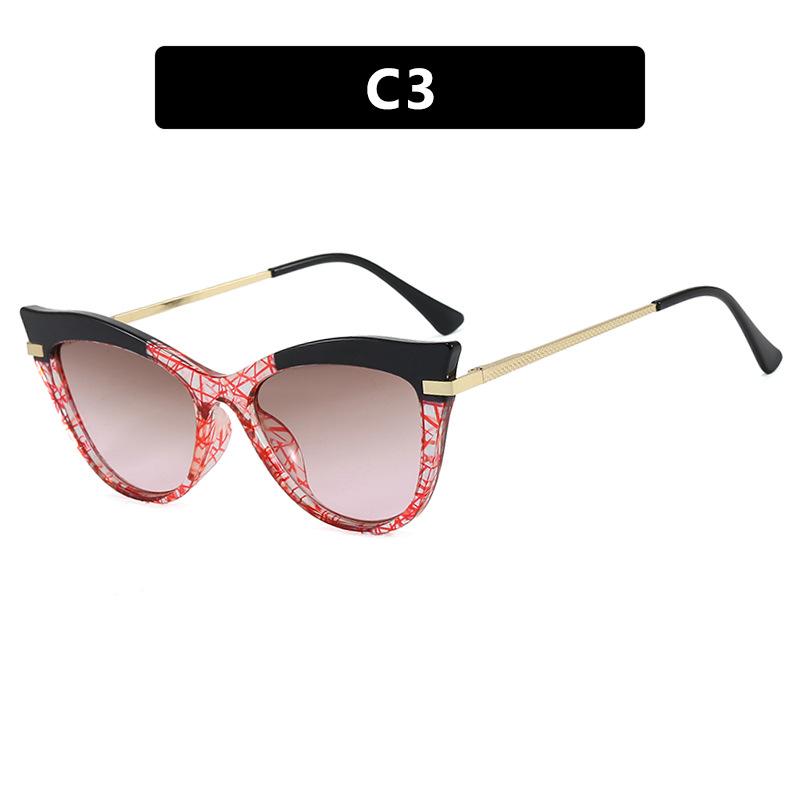 Cat's eye flat mirror ins Internet celebrity anti-blue light glasses frame European and American personality trend Spice girl plain glasses frame