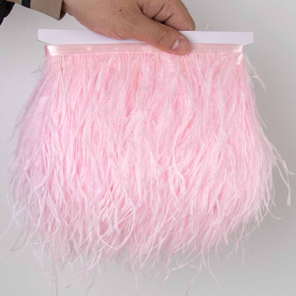 Перо 1 метр Красная отделка из страусиных перьев на тесьме Ленточная бахрома 8-10 см Ткань Юбка Швейные принадлежности Украшение для платья и одежды