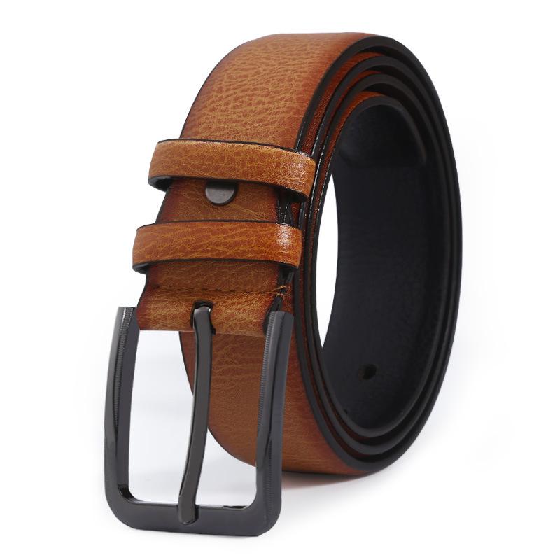 Men's 2022 Retro High-End Leather Pin Buckle Belt - Casual All-Match Waist Chain