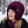 Утепленная зимняя шапка Теплый берет Повседневная вязаная шапка для женщин