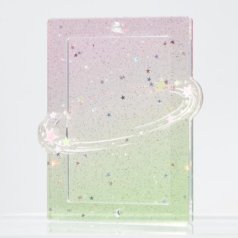 Brilliant Milky Way Series Photoicard Frame for Kpop Idol Card Acrylic Photo Frame 3 Inch Anime Card Sleeves Creative Desk Decro