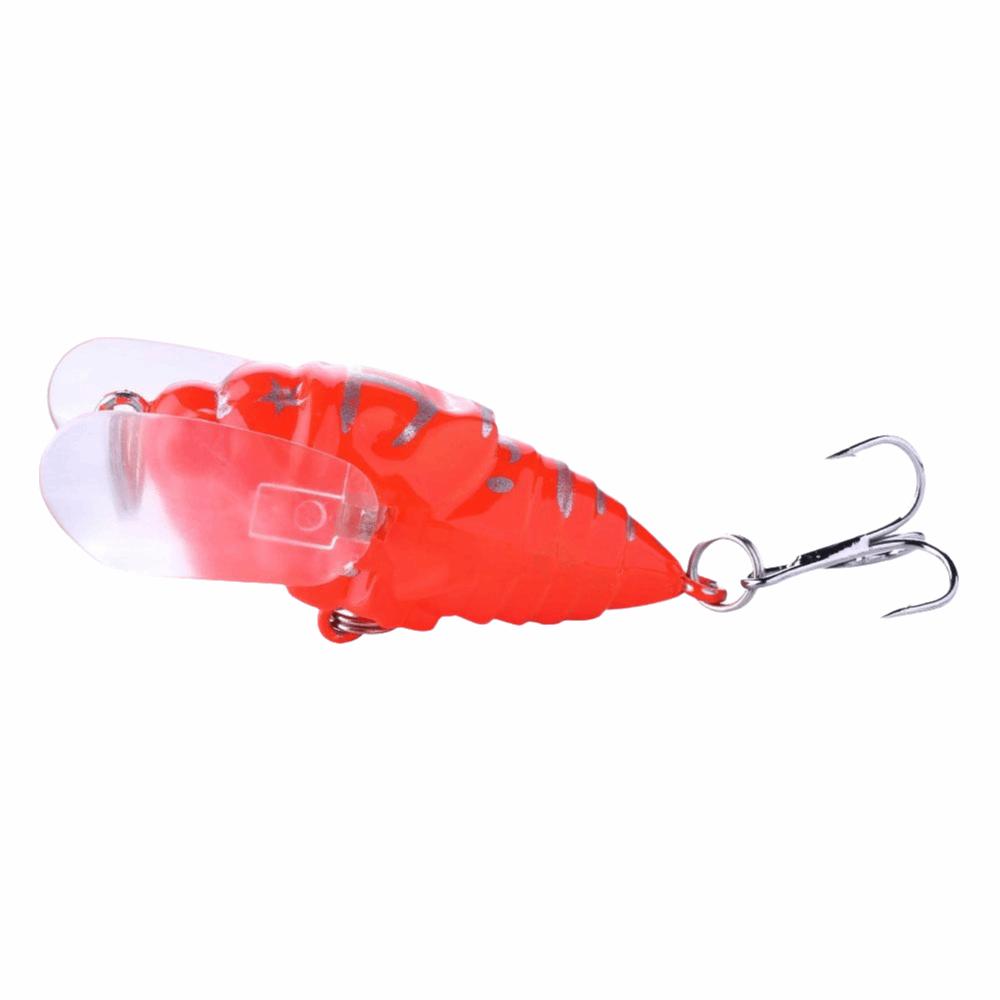 5PCS with Double Triple Hook Popper Hard Lure 4cm 6g Bass Fishing Lures Saltwater