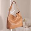 Женская сумка из взрывной кожи, пересекающая границы, простая и модная плетёная сумка-тоут, вместительная ручная сумка на плечо, женская из коровьей кожи