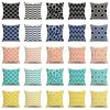 Nordic Geometric Decorative Pillow Sofa Cushion Cover Modern Home Decor Square Pillowcase Peach Skin Pillowcase