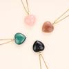 Ожерелье из розового кварца Love Heart с камнем силы исполнения любви для женщин [Coai]