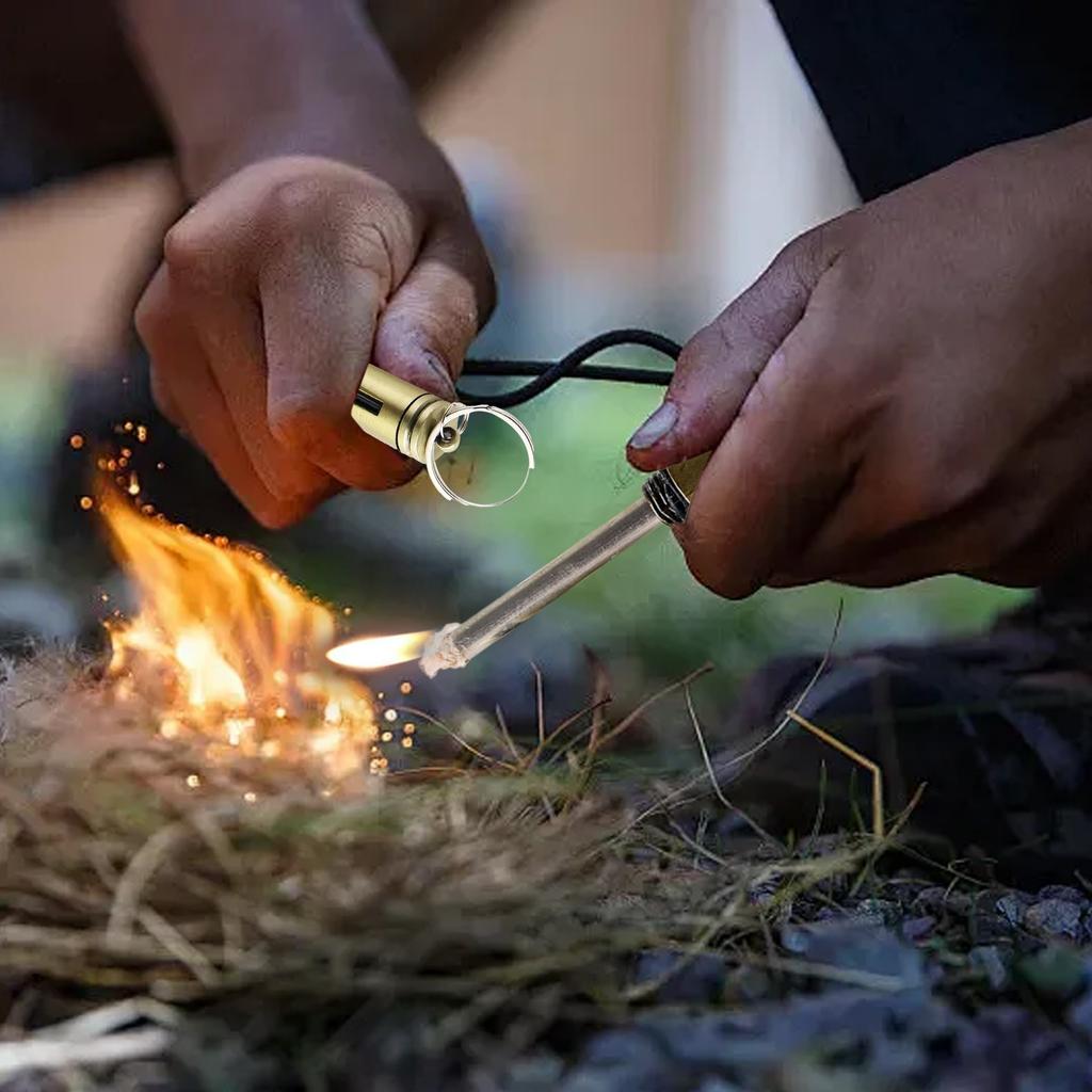 Permanent Metal Matchstick Fire, Keychain Lighting Sticks Reusable Immortal Lighter For Camping Hiking Emergency Gear