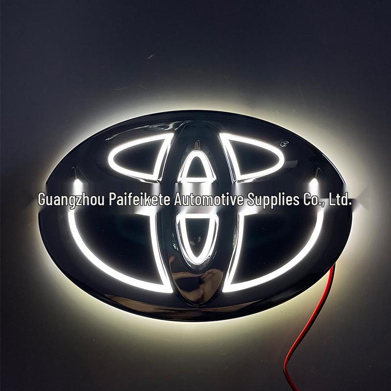 Светящиеся 3D-наклейки с логотипом для Toyota Corolla, Levin, Camry, Highlander - Передние и задние