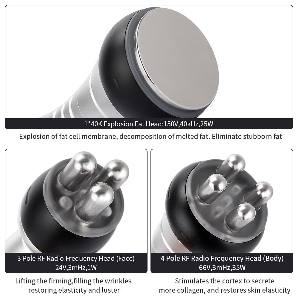 Профессиональный массажер для похудения, ультразвуковой кавитационный аппарат для похудения живота, талии, сжигатель жира, RF-лифтинг кожи, против старения