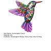 Iron Colorful Hummingbird Wall Decoration Home Office Living Room Bathroom Indoor Outdoor Metal Wall Art Hanging Bird Ornament Pendant