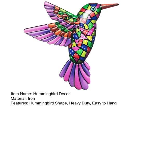 Железная Красочная Колибри Настенное Украшение Дом Офис Гостиная Ванная Комната Внутри Снаружи