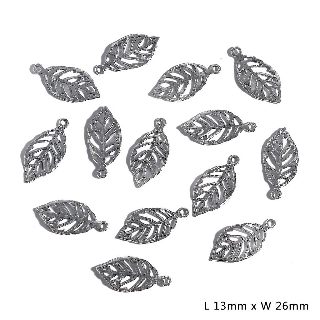 10-50pcs 10 Styles Metal Zinc Alloy Leaves Charms Fit Jewelry Pendant Charms Makings