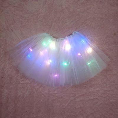 Светодиодная светящаяся юбка-пачка в европейском и американском стиле - Взрослая сетчатая пышная юбка до половины тела