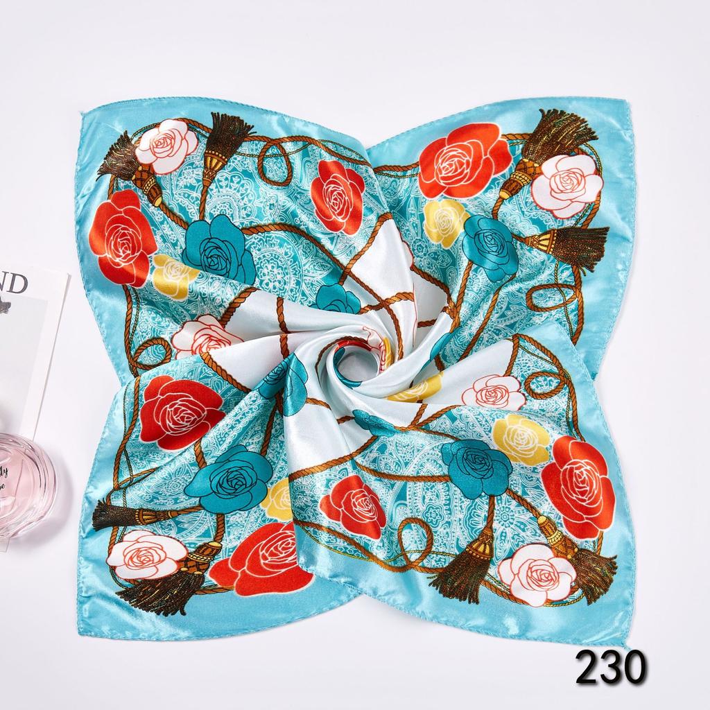 50cm Small Square Scarf Butterfly Floral Small Neck Scarf Bag Accessories Square Scarf