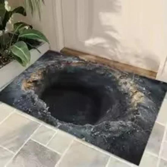 3D Каменный карьер Каменная пещера Водоворот Ковер Водопад Каменный карьер Входной коврик Ковер для входной двери Коврик для пола у входной двери