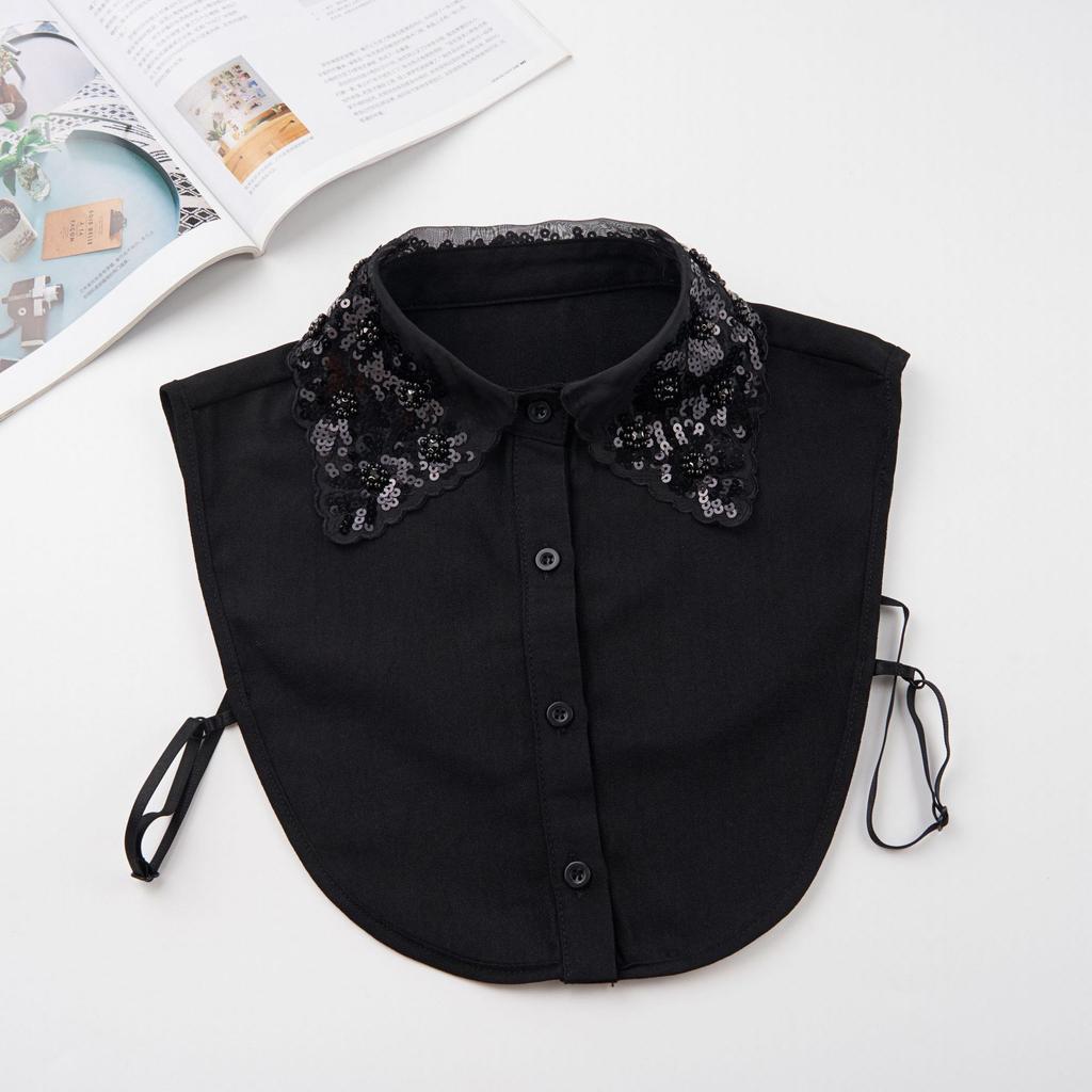 Neck Collar and Age-defying Collar African Fabric Lace Collar De Perlas Mode Naturales Piedra  Collar t Shirt for Clerical