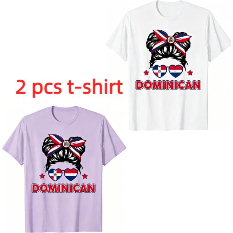 Funny Anime Dominican Girl Pattern Print Kids T-shirt Summer Girls Boys Casual Fashion Tops Kids O-Neck Short Sleeve T-shirt Clothing