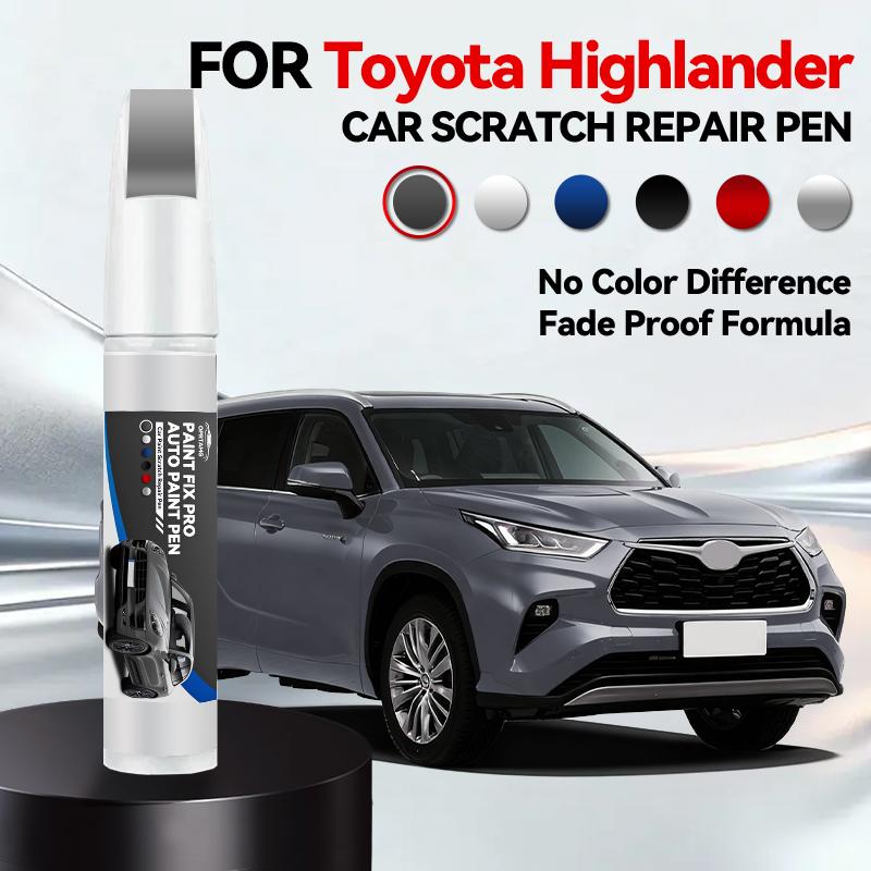 For Toyota Highlander Car Paint Repair Pen Touch Up Scratch Remover DIY Auto Accessories White 089 Red 3T0 Black 209 Grey 1G3