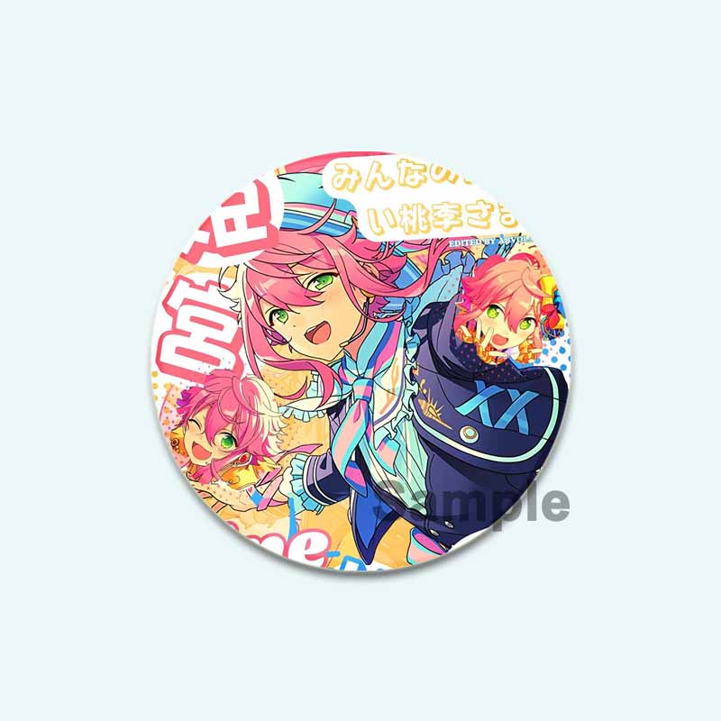 32/44/58mm Anime Collection Ensemble Stars Tinplate Pin Round Cartoon Snap-in Brooches for Backpack Accessories Badge Handmade Decoration