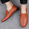 FashionBrand Men Genuine Leather Shoes Luxury Casual Shoes Business Flats Top Quality Mens Loafers Breathable Slip On Driving Man Shoes