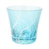 Nostalgia Kiriko Glass Cup 240cc Ranbori Komon Aqua New Color Bisho Current Model J-kitchens 94xH85mm