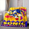 1 шт. Мягкое, приятное для кожи фланелевое одеяло Sonic Adventure с цифровой печатью, разные размеры в наличии для семьи, друзей, на день рождения