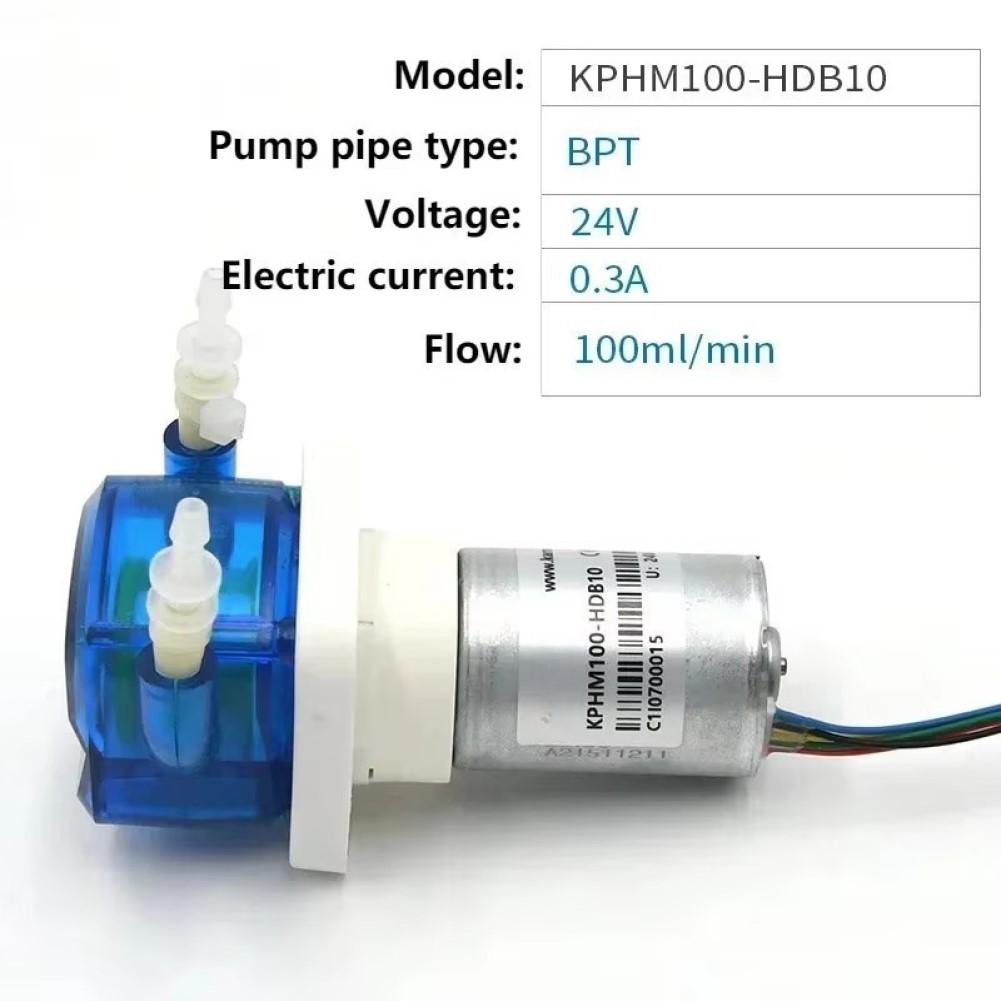 Compact small peristaltic pump 12V 24V for large sweepers with low noise operation plastic gear design flow 100mlmin 65mlmin