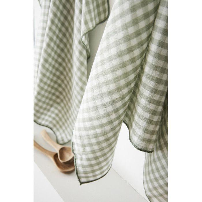 Lot de 2 essuie-mains "Vickie" 50 x 70 cm Tissé teint "Gaze de Coton" l'Effet Papillon