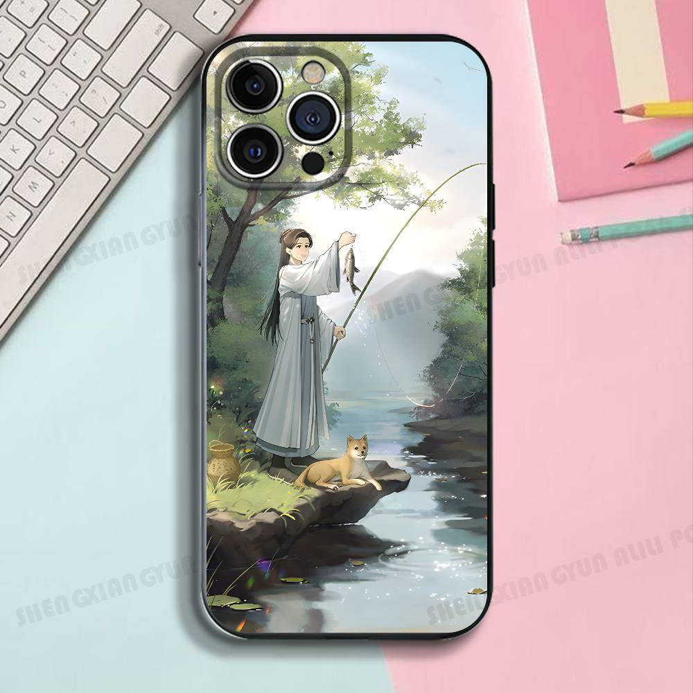 Чехол для телефона с изображением Ли Ляньхуа, Черный матовый, Для iPhone 17,16,15,14,13,12,13,12 Pro Max Plus XS, Силиконовый, Мягкая задняя крышка