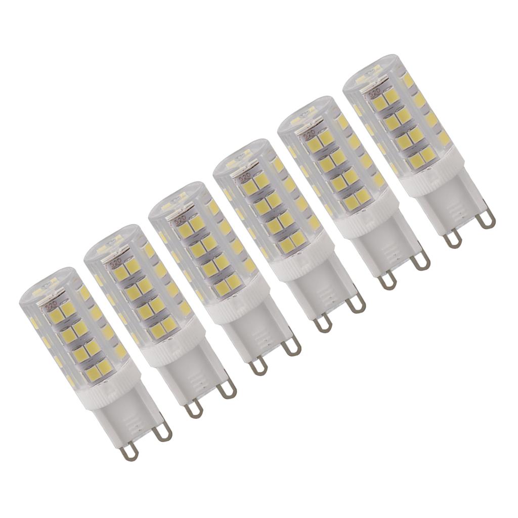 6PCS LED Corn Light Bulb 6000K 5W G9 Non Dimmable Decorative Ceiling Fan Corn Bulb for Home Garage