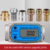 1" Flow Meter Electronic Digital Display Flowmeter with Stainlesss Steel Housing Quick Installation Used for Water Oil