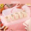 Multifunction Keeper Bread Box Rectangular Food Storage Loaf Cake Container For Diy