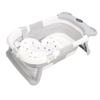 Collapsible Baby Bathtub Intelligent Real Time Temperature Sensing Double Folding Portable Travel