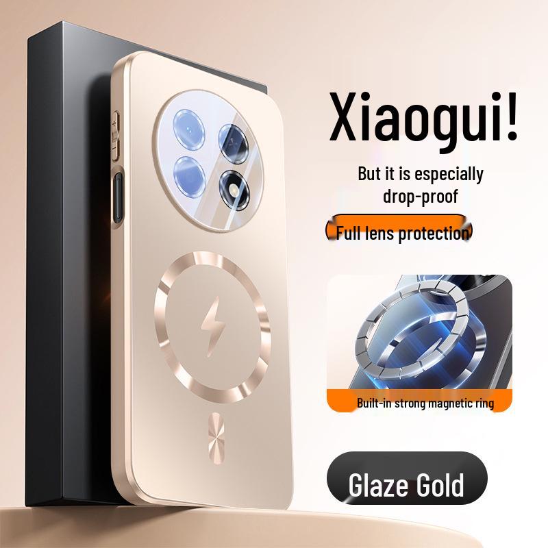 Магнитный матовый чехол Huawei Enjoy 90 Plus с пленкой на камеру, противоударный.