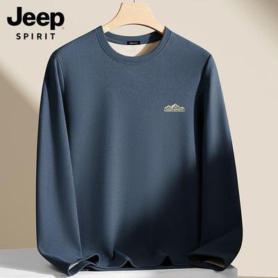 Мужской пуловер с круглым вырезом на флисовой подкладке JEEP SPIRIT