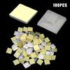 White Cable Tie Base Fixing Seat Clamps Wire Wall Holder Zip Tie Mount 100PCS Self Adhesive Wiring Accessories 2cm X 2cm