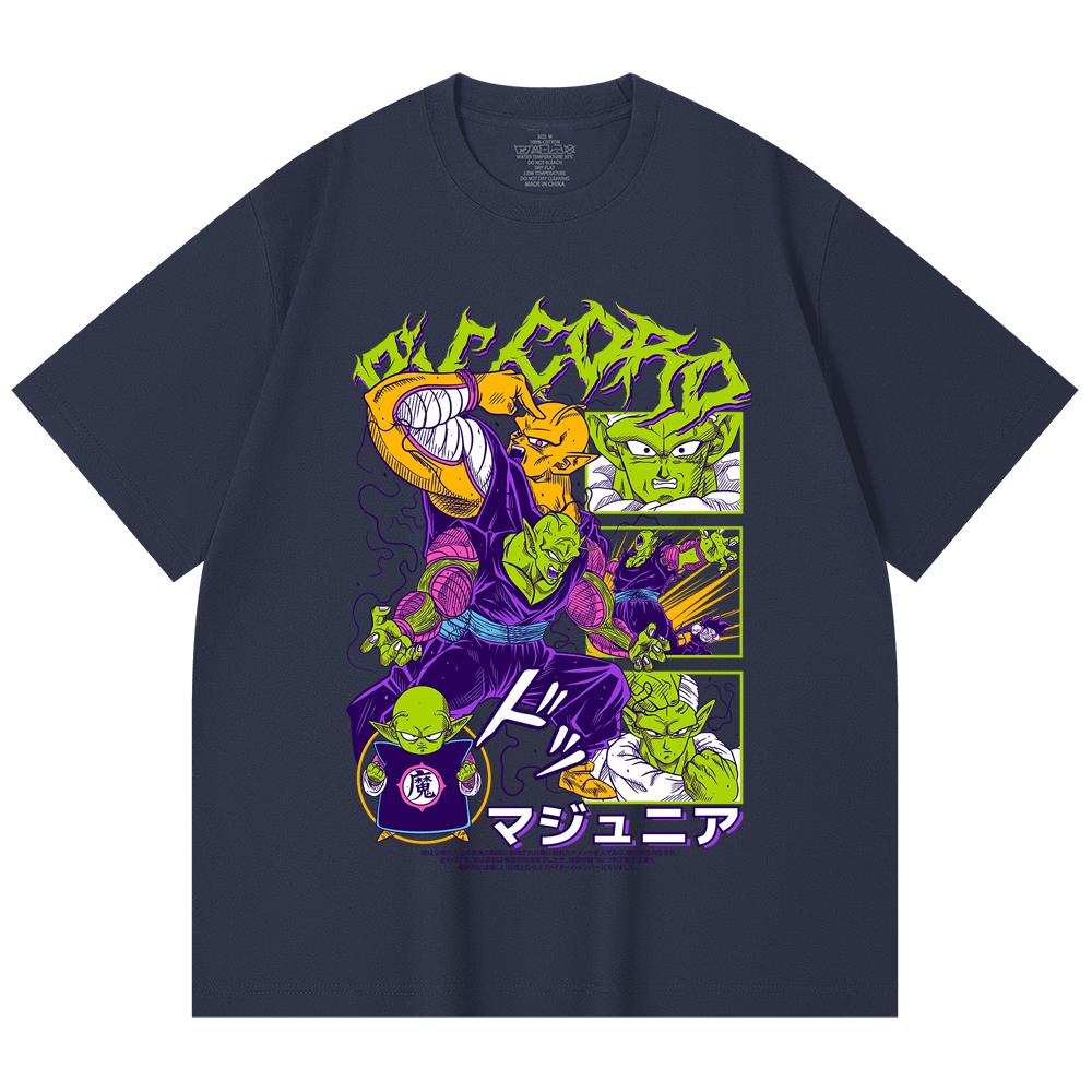 230 г/м² 100% хлопок Dragon Ball V3 Принт Пикколо Унисекс Тяжелая хлопковая футболка