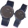 Soue Pair Watch A Basics Pair Watch Pair Couple Married Couple 38mm X 30mm Stainless Steel Mesh Band Metallic Blue Black Dial [Sou] Women's Men's
