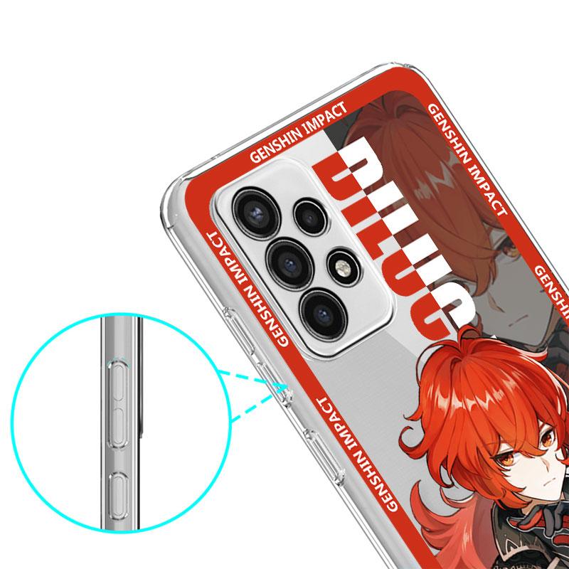 Genshin Impact Game милый прозрачный чехол для Samsung Galaxy A52 A12 A51 A32 A21s A71 A32 A22 50 A70 A31 A72 5G чехол для телефона