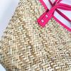 Laizhou Straw Woven Open Tote Bag - Women's Handbag & Shoulder Bag