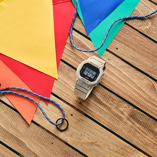 Casio Мужские часы G-SHOCK, смола, водостойкость 200 м, ударопрочность, будильник, кварцевые, BGD-560WM-5
